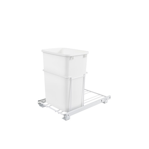 Rev-A-Shelf RV-18PB-1 White Steel Pullout Waste/Trash Container