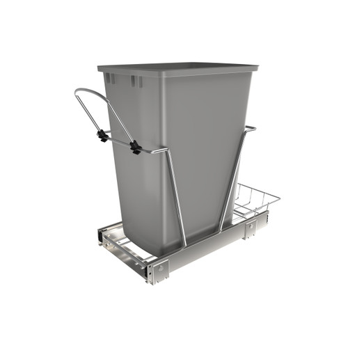 Rev-A-Shelf RV-12KD-17C S Chrome Steel Pullout Waste/Trash Container