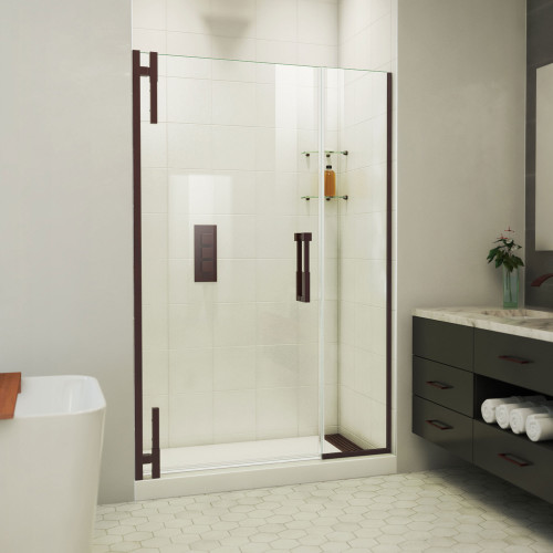 Dreamline SDAD485721VXX06 Ascend 48 1/2 - 49 1/2 inch W x 72 inch H Frameless Pivot Shower Door in Oil Rubbed Bronze