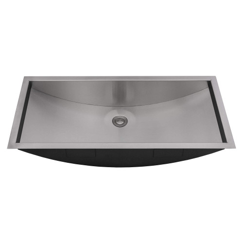 Ruvati 34 x 14 inch Brushed Stainless Steel Rectangular Bathroom Sink Undermount - RVH6134ST