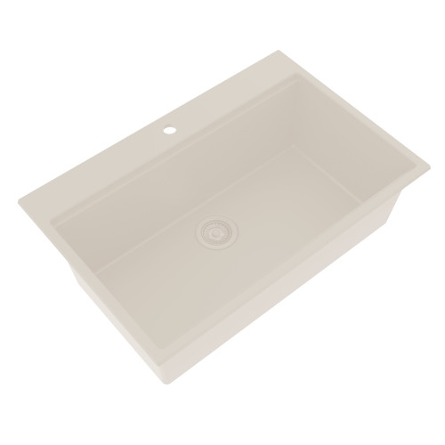 Ruvati 33-inch epiRock Workstation Warm White Topmount Kitchen Sink - RVG1325WB