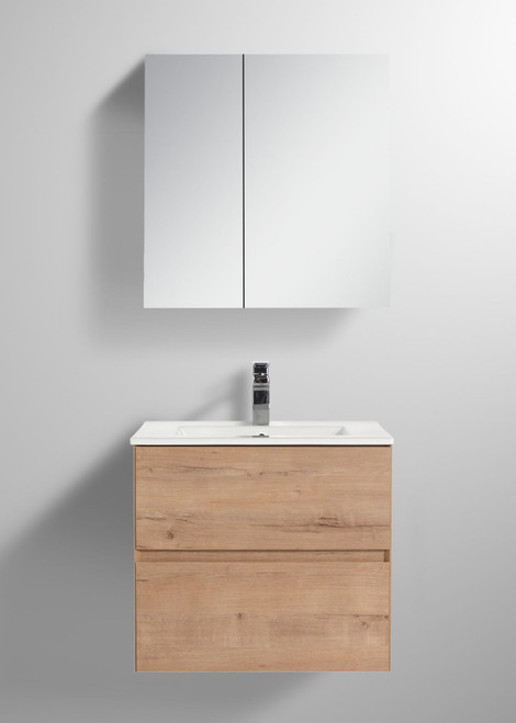 Blossom V8036 24 01 A Assisi 24" Wall Hung Vanity With Ceramic Sink - Classic Oak - V8036 24 29 C