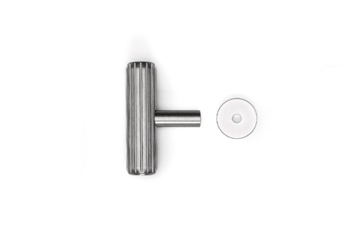 Viefe RILLE - 55X38mm Stainless Steel Look T Knob - 0528055L24