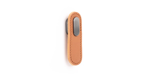 Viefe 0507070P2631 OBLONG - 22X70mm Beige Leather+Brushed Grey Handle Viefe 0507070P2631 OBLONG - 22X70mm Beige Leather+Brushed Grey Handle