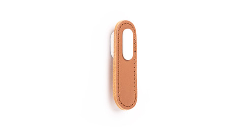 Viefe OBLONG - 22X70mm Beige Leather+Matte White Handle - 0507070P26M1