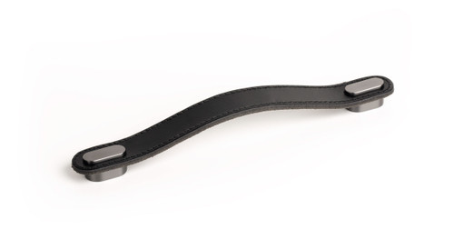Viefe OBLONG - 22X197mm Black Leather+Brushed Grey Handle - 0507160P9931
