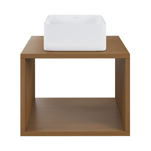 Swiss Madison SM-BV155BN Concorde 24" Wall-Hung Vanity In Brown Oak With Sink
