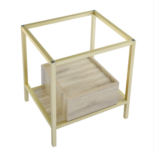 Swiss Madison SM-BV720KG-C Beau 24 Freestanding, Bathroom Vanity in Oak and Gold - Cabinet Only