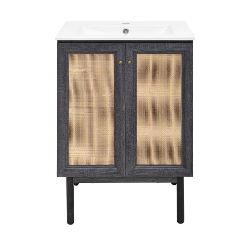 Swiss Madison SM-BV662B Classé 24" Bathroom Vanity - Black With Sink
