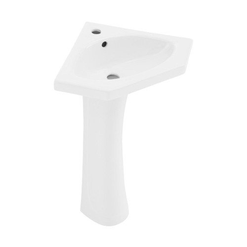 Swiss Madison SM-PS318 St.Tropez Corner Two-Piece Pedestal Sink