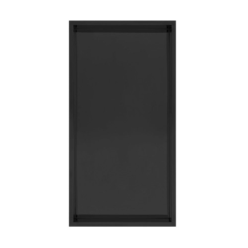 Swiss Madison SM-SWN00MB Voltaire 12" x 24" Stainless Steel Single Shelf Wall Niche - Matte Black
