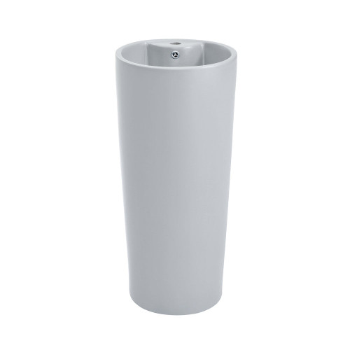 Swiss Madison 16"W x 16"D x 34"H Monaco Circular Basin Pedestal Sink, Matte Grey - SM-PS307ME