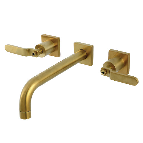 Kingston Brass Whitaker Two-Handle Wall Mount Roman Tub Faucet, Brushed Brass - KS6027KL