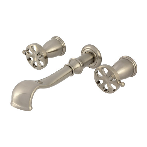 Kingston Brass Belknap Two-Handle Wall Mount Roman Tub Faucet, Brushed Nickel - KS5028RX