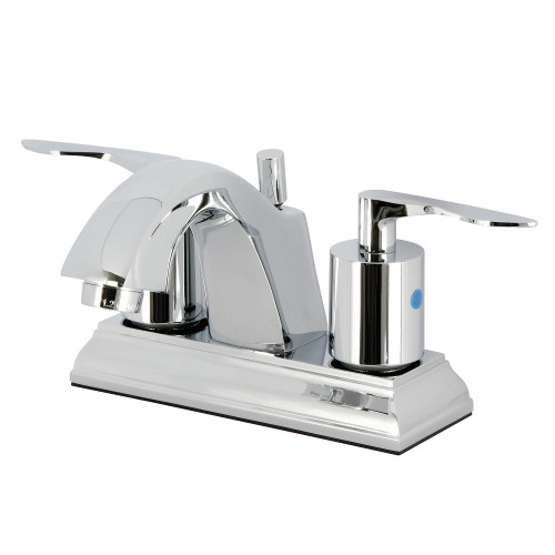 Kingston Brass Serena 4 in. Centerset Bathroom Faucet with Pop-Up Drain, Polished Chrome - FSC4641SVL