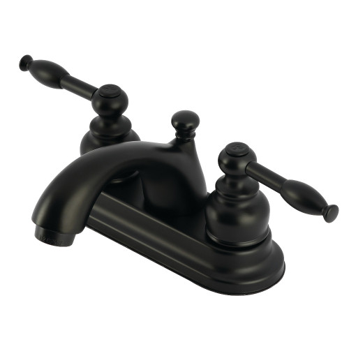 Kingston Brass Knight 4" Centerset Bathroom Faucet, Matte Black - FB2600KL