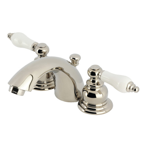 Kingston Brass Victorian Mini-Widespread Bathroom Faucet with Retail Pop-Up, Polished Nickel - KB956PLPN