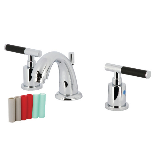 Kingston Brass Kaiser Widespread Bathroom Faucets with Pop-Up Drain, Polished Chrome - KB8911CKL