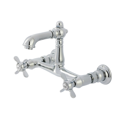 Kingston Brass Essex Two-Handle Wall Mount Bathroom Faucet, Polished Chrome - KS7251BEX