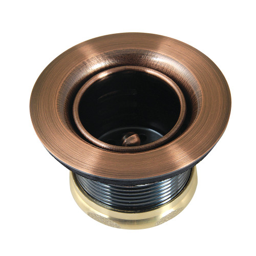 Kingston Brass Portland Stainless Steel Bar Sink Basket Strainer, Antique Copper - K451BAC