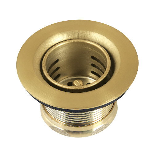 Kingston Brass Portland Stainless Steel Bar Sink Basket Strainer, Brushed Brass - K451BBB