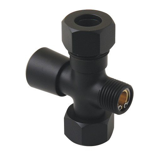 Kingston Brass Vintage Shower Riser Diverter, Matte Black - ABT1060-0