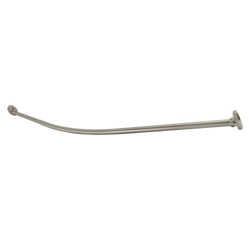Kingston Brass Edenscape 72" Stainless Steel Single Curved Shower Curtain Rod, Brushed Nickel - CC7218