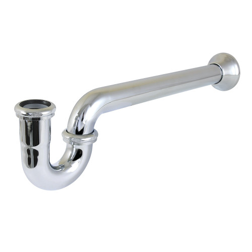 Kingston Brass 1-1/4" (or 1-1/2") x 1-1/2" P-Trap with Bell Flange, 19" Length, 18 Gauge, Polished Chrome - CC5241