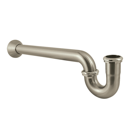 Kingston Brass 1-1/4" P-Trap with Bell Flange, 18" Length, 18 Gauge, Brushed Nickel - CC5188