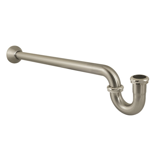 Kingston Brass 1-1/4" P-Trap with Bell Flange, 18" Length, 18 Gauge, Brushed Nickel - CC7188