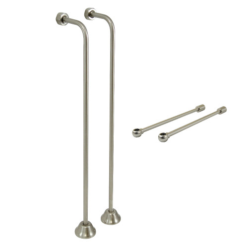 Kingston Brass Vintage Single Offset Supply Line with Wall Bracket Combo, Brushed Nickel - CCK468