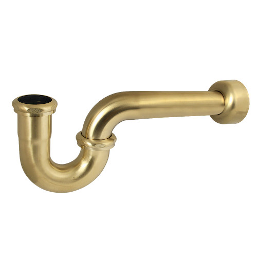 Kingston Brass 1-1/2" P-Trap with Box Flange, 13-1/16" Length, 18 Gauge, Brushed Brass - CC4127