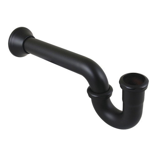 Kingston Brass 1-1/4" P-Trap with Bell Flange, 18" Length, 18 Gauge, Matte Black - CC5180MB