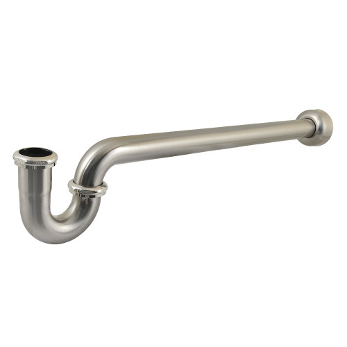 Kingston Brass 1-1/2" P-Trap with Box Flange, 24" Length, 18 Gauge, Brushed Nickel - CC9128