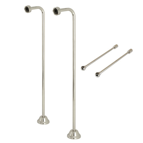 Kingston Brass Vintage Single Offset Supply Line with Wall Bracket Combo, Polished Nickel - CCK466