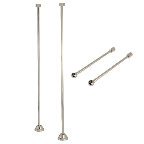 Kingston Brass Vintage Straight Supply Line with Wall Bracket Combo, Polished Nickel - CCK486