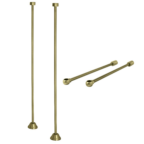 Kingston Brass Vintage Straight Supply Line with Wall Bracket Combo, Antique Brass - CCK483