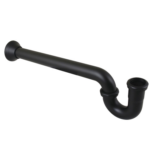Kingston Brass 1-1/4" (or 1-1/2") x 1-1/2" P-Trap with Bell Flange, 19" Length, 18 Gauge, Matte Black - CC5240MB
