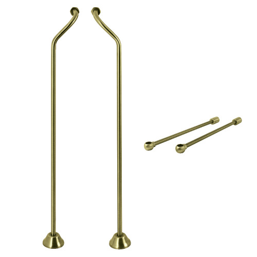 Kingston Brass Vintage Double Offset Supply Line with Wall Bracket Combo, Antique Brass - CCK473