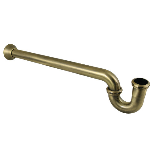 Kingston Brass 1-1/2" P-Trap with Bell Flange, 24" Length, 18 Gauge, Antique Brass - CC7123