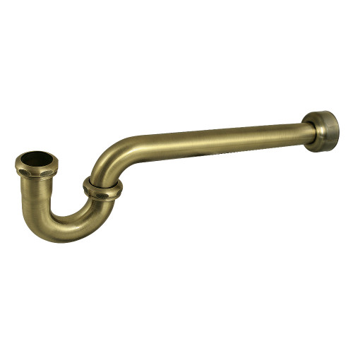 Kingston Brass 1-1/2" P-Trap with Box Flange, 24" Length, 18 Gauge, Antique Brass - CC9123
