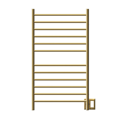 Amba RWHL-SSB Radiant Large Hardwired + Plug-in Combo Straight 12 Bar Towel Warmer - Satin Brass