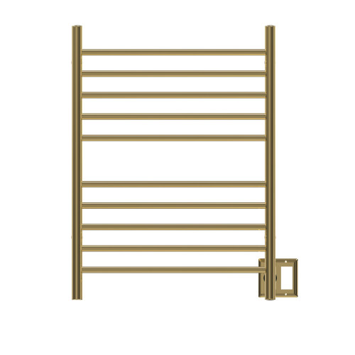 Amba RWH-SPG Radiant Hardwired + Plug-in Combo Straight 10 Bar Towel Warmer - Polished Gold