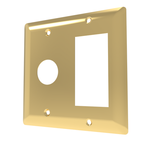 Amba AJ-DGP-PG Double Gang Plate - Polished Gold