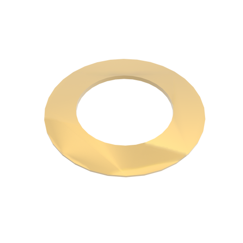 Amba AE-1R-SB 1mm Round Spacer (qty. 2) for use with Antus or Sirio collections - Satin Brass