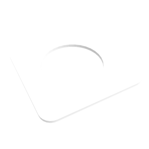 Amba 1mm Square Spacer (qty. 2) for use with Quadro or Vega collections - White - AE-1S-W