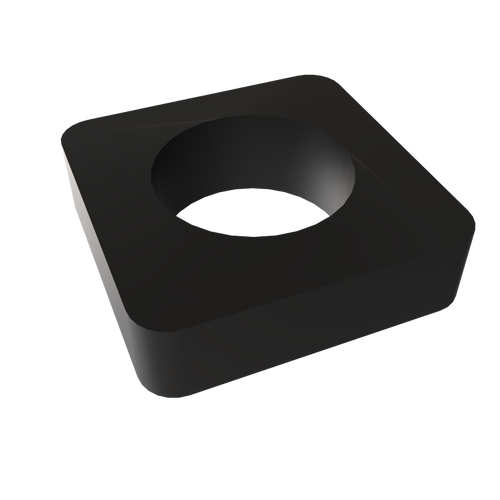 Amba AE-10S-MB 10mm Square Spacer (qty. 2) for use with Quadro or Vega collections - Matte Black