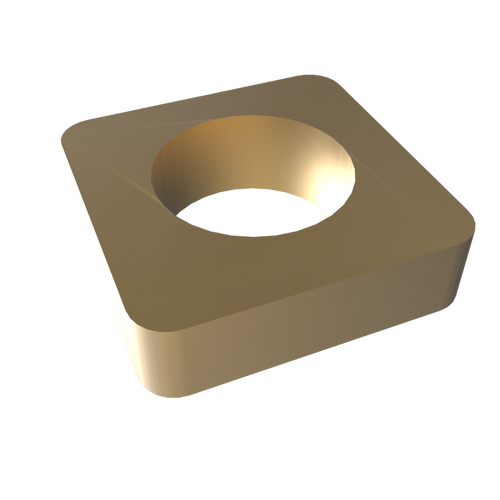 Amba AE-10S-SB 10mm Square Spacer (qty. 2) for use with Quadro or Vega collections - Satin Brass