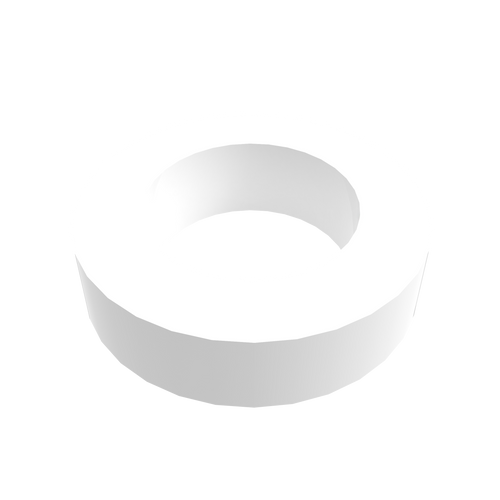Amba AE-10R-W 10mm Round Spacer (qty. 2) for use with Antus or Sirio collections - White
