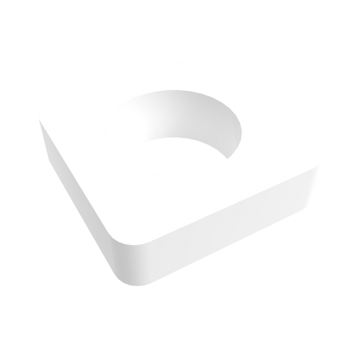 Amba AE-10S-W 10mm Square Spacer (qty. 2) for use with Quadro or Vega collections - White